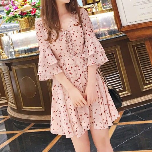 Korean Summer Sundress Fashion Women Dress